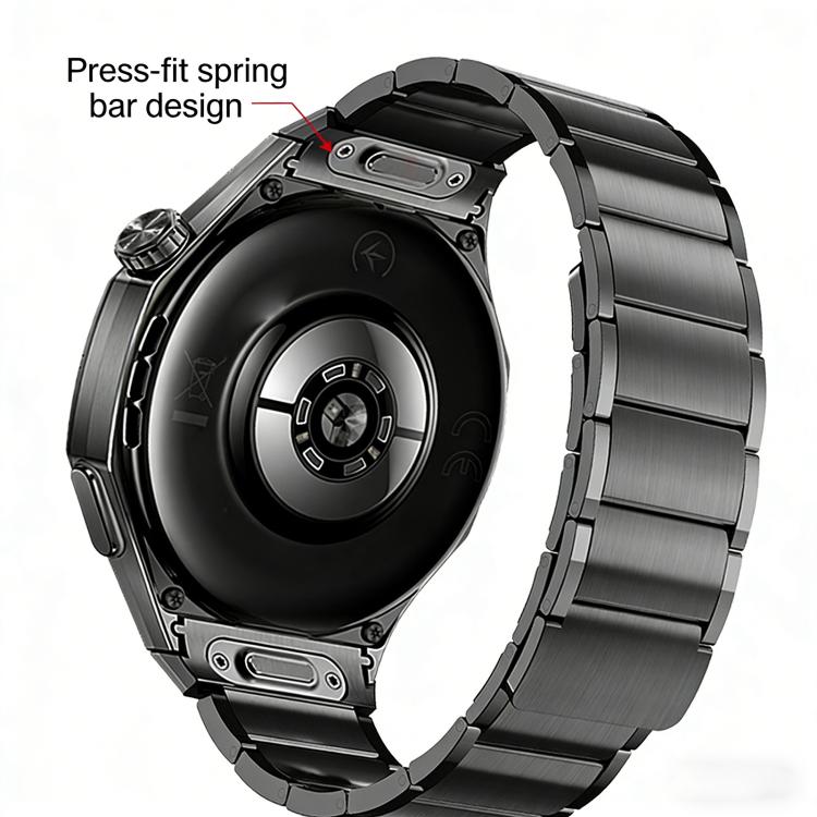 Seamless Press Button Three Beads Magnetic Stainless Steel Watch Band, For Huawei Watch GT 6 Pro