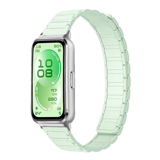 Tri-beads I-shaped Slim Magnetic Silicone Watch Band, For Huawei Band 11 / Band 11 Pro