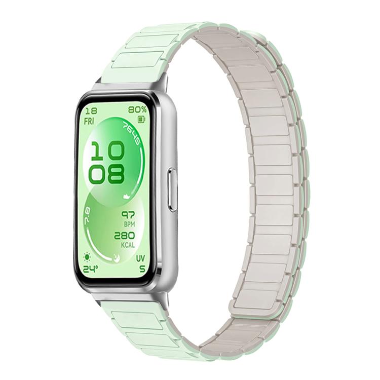 Tri-beads I-shaped Slim Magnetic Silicone Watch Band, For Huawei Band 11 / Band 11 Pro