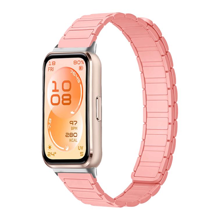 Tri-beads I-shaped Slim Magnetic Silicone Watch Band, For Huawei Band 11 / Band 11 Pro