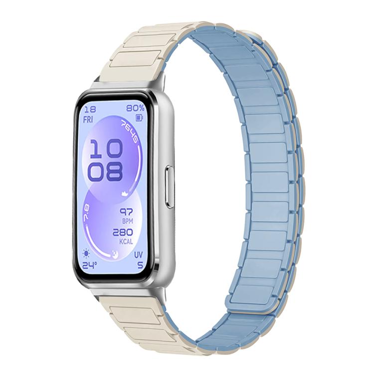 Tri-beads I-shaped Slim Magnetic Silicone Watch Band, For Huawei Band 11 / Band 11 Pro