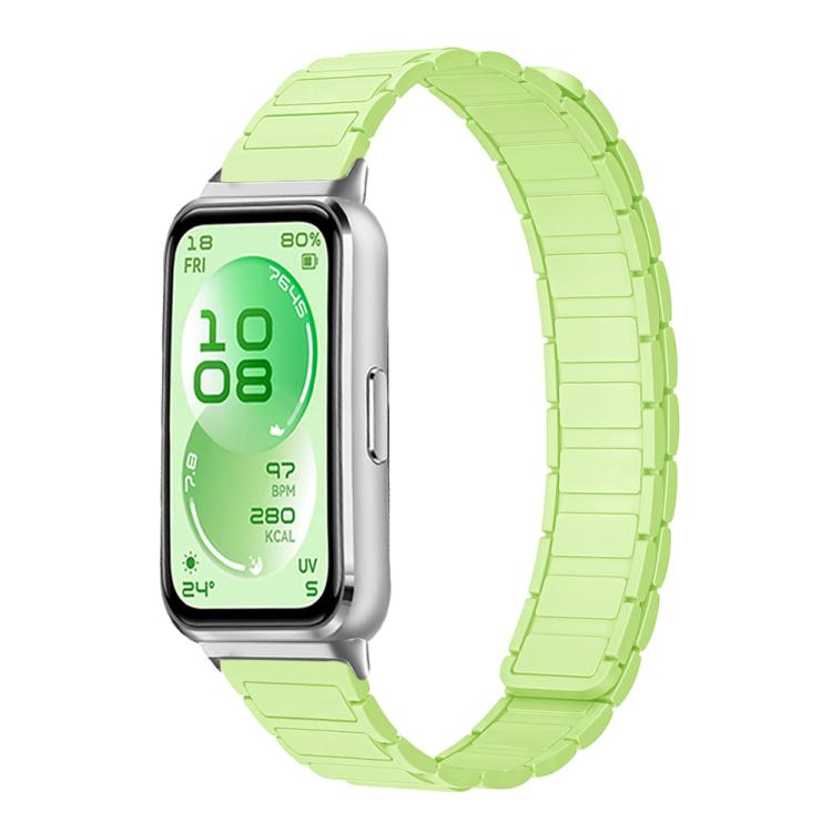 Tri-beads I-shaped Slim Magnetic Silicone Watch Band, For Huawei Band 11 / Band 11 Pro