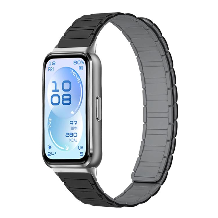 Tri-beads I-shaped Slim Magnetic Silicone Watch Band, For Huawei Band 11 / Band 11 Pro