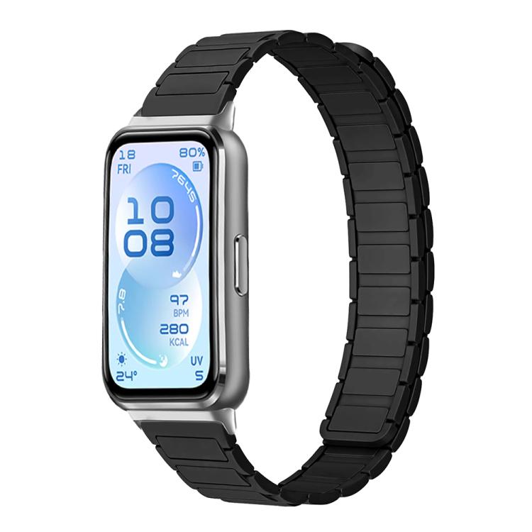Tri-beads I-shaped Slim Magnetic Silicone Watch Band, For Huawei Band 11 / Band 11 Pro