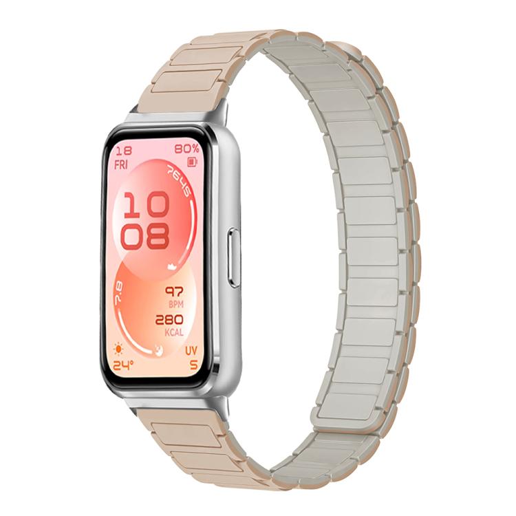 Tri-beads I-shaped Slim Magnetic Silicone Watch Band, For Huawei Band 11 / Band 11 Pro