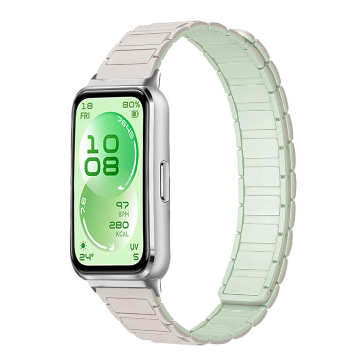 Tri-beads I-shaped Slim Magnetic Silicone Watch Band, For Huawei Band 11 / Band 11 Pro