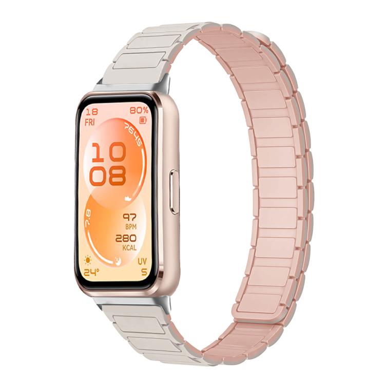 Tri-beads I-shaped Slim Magnetic Silicone Watch Band, For Huawei Band 11 / Band 11 Pro