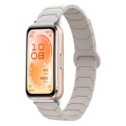 Armor Texture Magnetic Silicone Watch Band, For Huawei Band 11 / Band 11 Pro