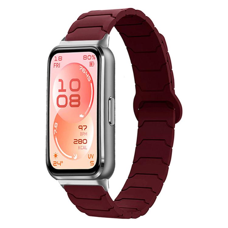 Armor Texture Magnetic Silicone Watch Band, For Huawei Band 11 / Band 11 Pro
