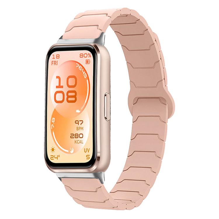 Armor Texture Magnetic Silicone Watch Band, For Huawei Band 11 / Band 11 Pro