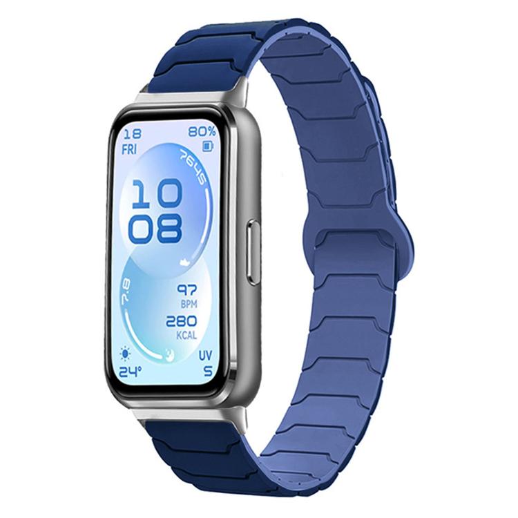 Armor Texture Magnetic Silicone Watch Band, For Huawei Band 11 / Band 11 Pro