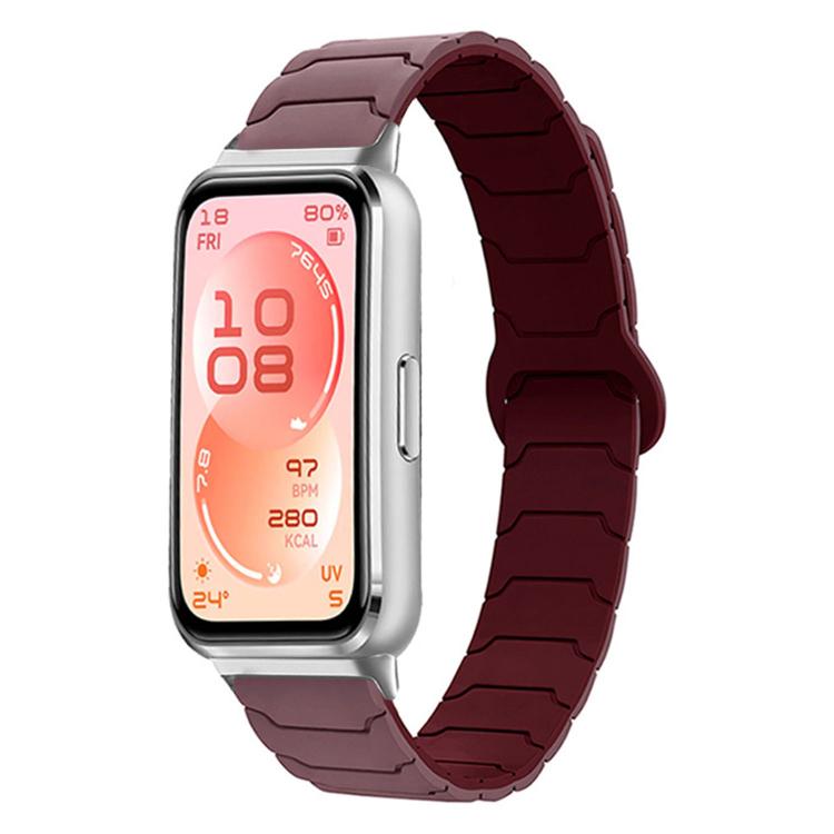 Armor Texture Magnetic Silicone Watch Band, For Huawei Band 11 / Band 11 Pro