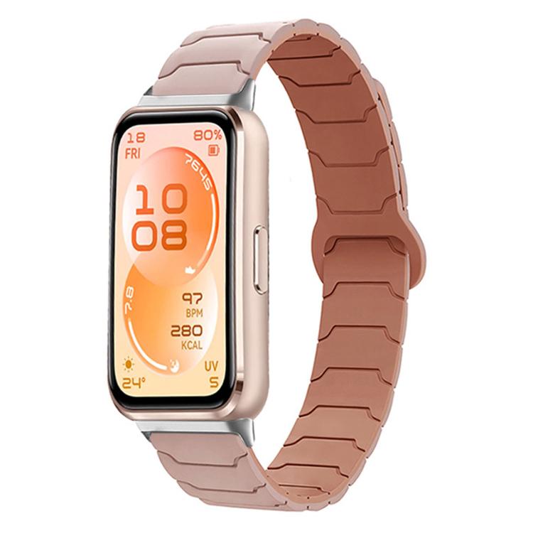 Armor Texture Magnetic Silicone Watch Band, For Huawei Band 11 / Band 11 Pro