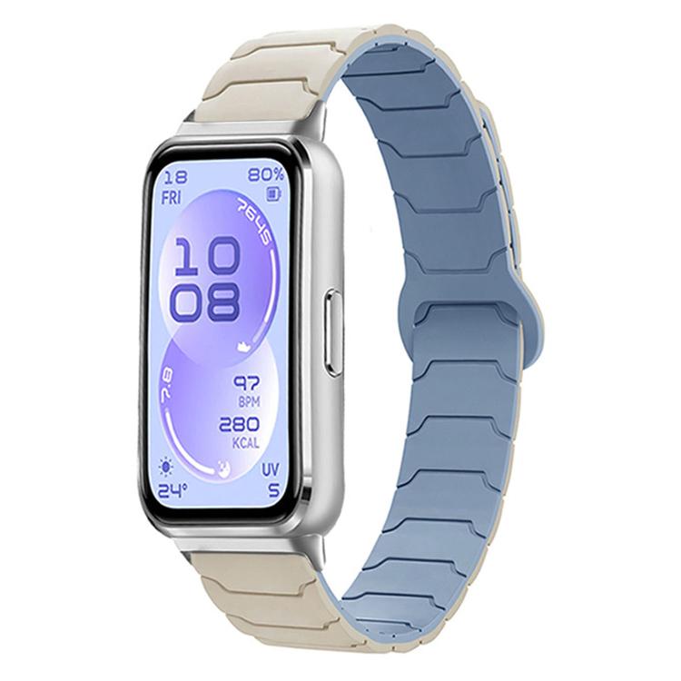 Armor Texture Magnetic Silicone Watch Band, For Huawei Band 11 / Band 11 Pro