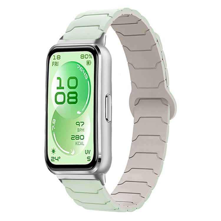 Armor Texture Magnetic Silicone Watch Band, For Huawei Band 11 / Band 11 Pro