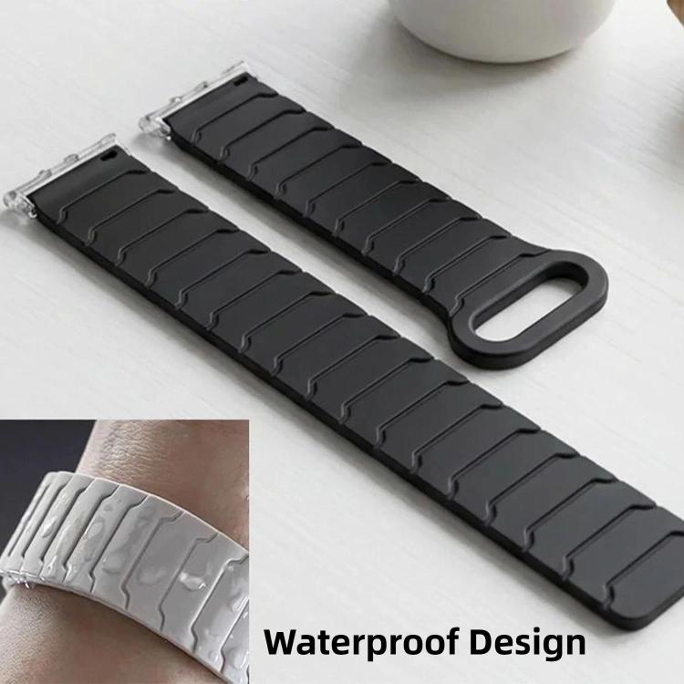 Armor Texture Magnetic Silicone Watch Band, For Huawei Band 11 / Band 11 Pro