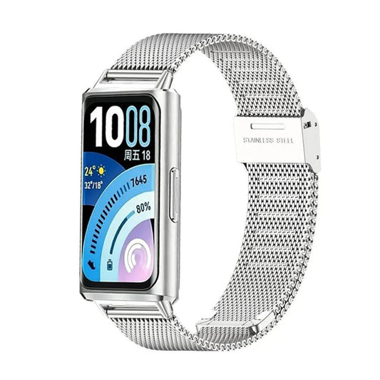 Milanese Buckle Stainless Steel Metal Watch Band, For Huawei Band 11 / Band 11 Pro