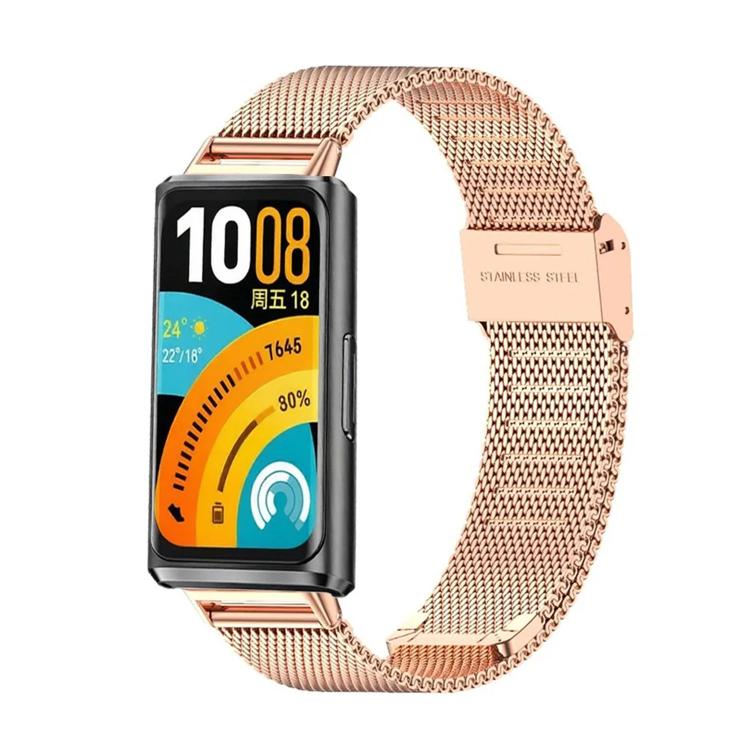 Milanese Buckle Stainless Steel Metal Watch Band, For Huawei Band 11 / Band 11 Pro