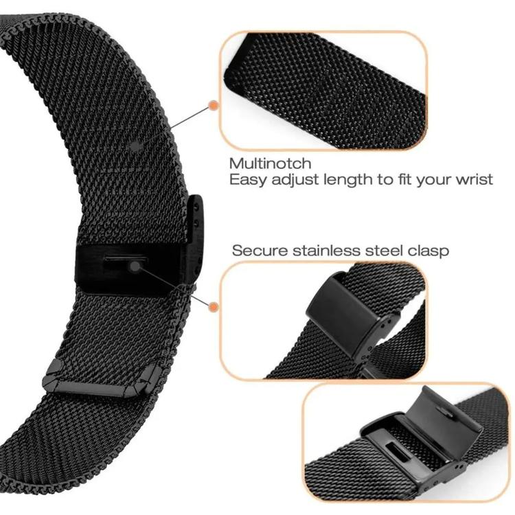 Milanese Buckle Stainless Steel Metal Watch Band, For Huawei Band 11 / Band 11 Pro