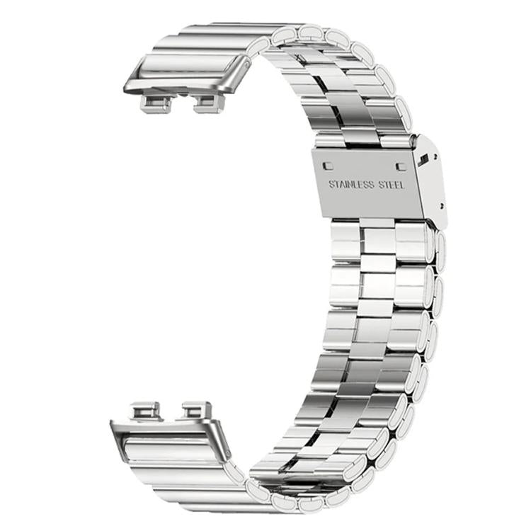 Bamboo Snap Buckle Stainless Steel Metal Watch Band, For Huawei Band 11 / Band 11 Pro