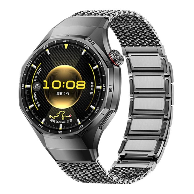 Press Button Magnetic Clasp Chain Stainless Steel Watch Band, For Huawei Watch GT6 Pro