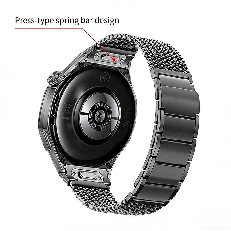 Press Button Magnetic Clasp Chain Stainless Steel Watch Band, For Huawei Watch GT6 Pro