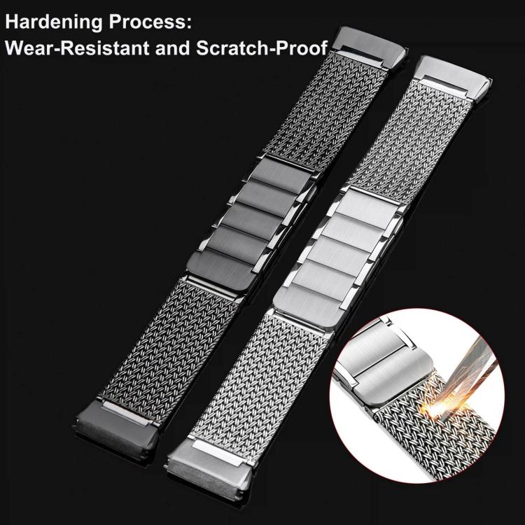 Press Button Magnetic Clasp Chain Stainless Steel Watch Band, For Huawei Watch GT6 Pro