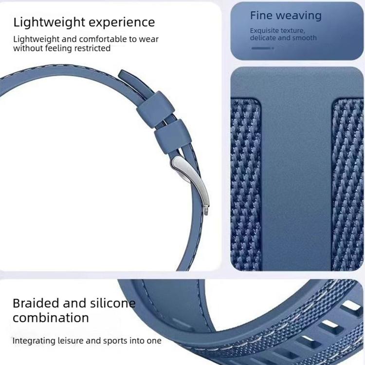 Braid Nylon Hybrid Silicone Watch Band, For OPPO Watch X3