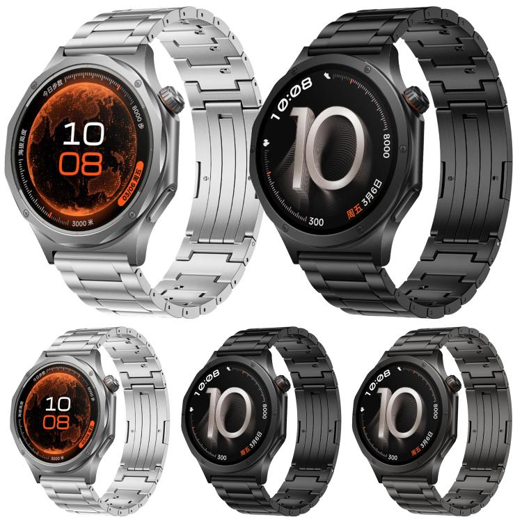 Folding Buckle Three Beads Quick Release Titanium Metal Watch Band, For OPPO Watch X3