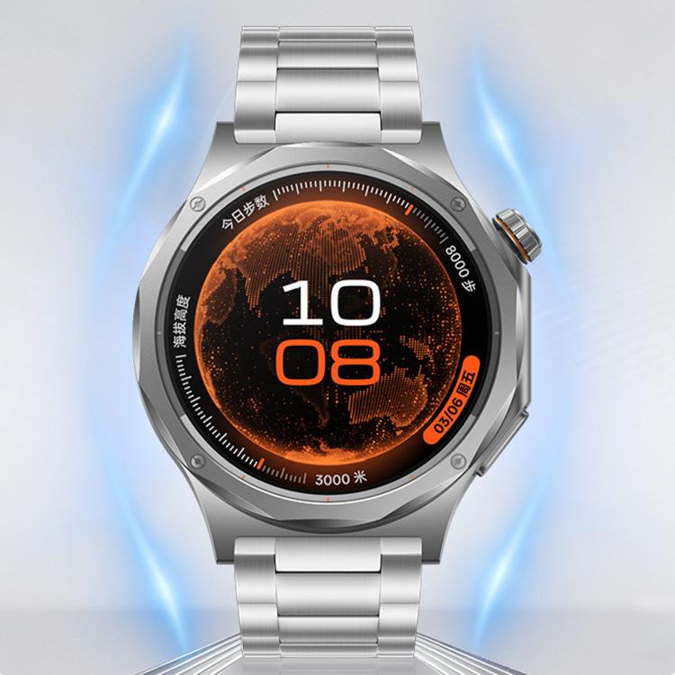 Folding Buckle Three Beads Quick Release Titanium Metal Watch Band, For OPPO Watch X3