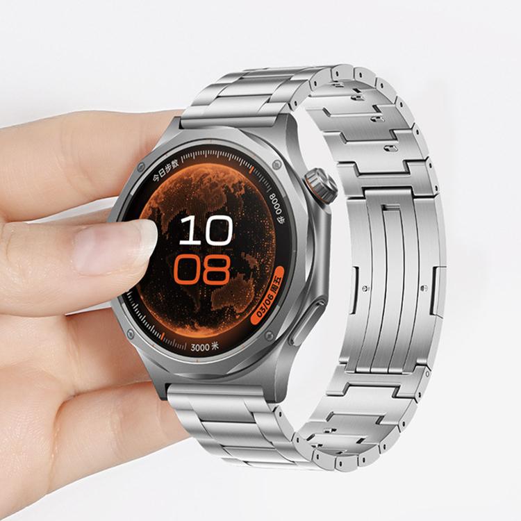 Folding Buckle Three Beads Quick Release Titanium Metal Watch Band, For OPPO Watch X3