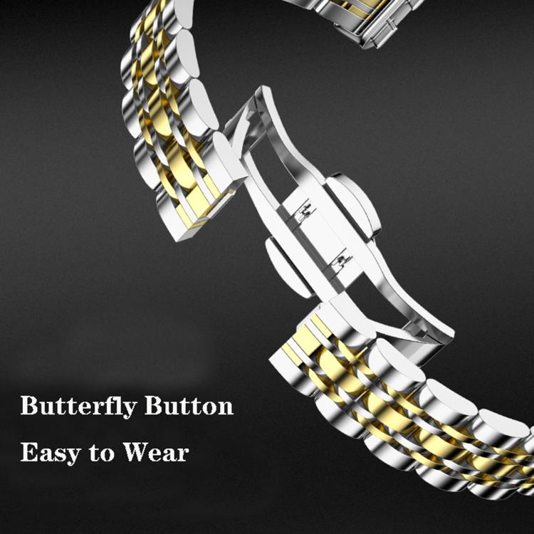 Seven Beads Butterfly Clasp Stainless Steel Watch Band with Removal Tool, For Huawei Watch Band 11 / Band 11 Pro