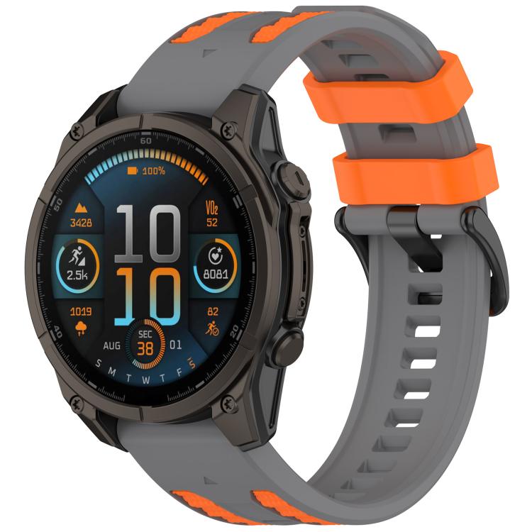 Quick Release Two Color Silicone Watch Band, For Garmin 26mm, For Garmin 22mm