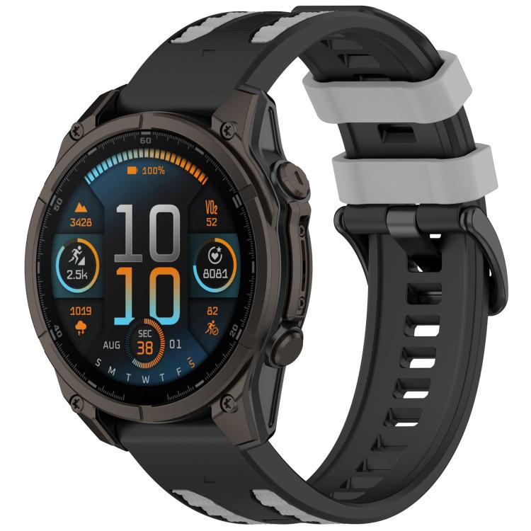 Quick Release Two Color Silicone Watch Band, For Garmin 26mm, For Garmin 22mm