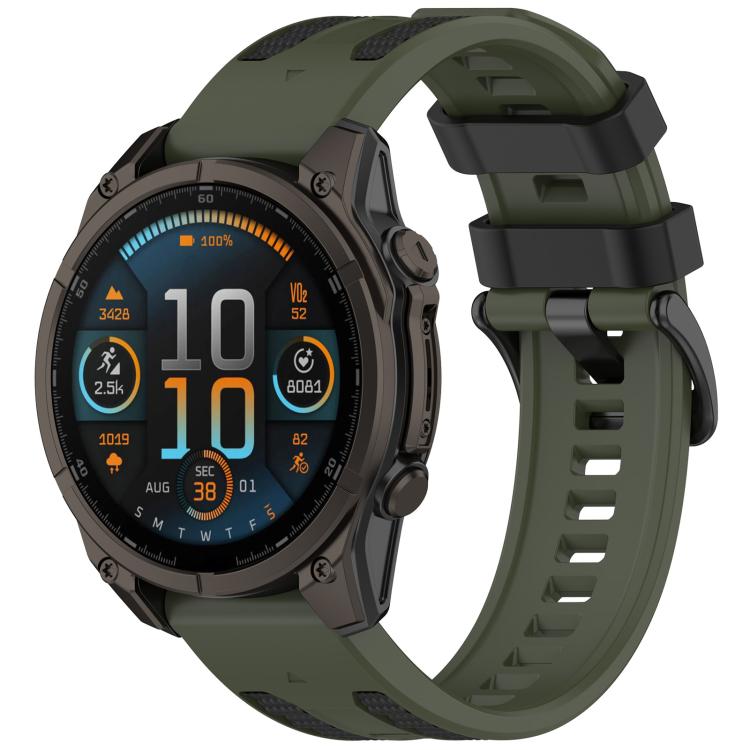 Quick Release Two Color Silicone Watch Band, For Garmin 26mm, For Garmin 22mm