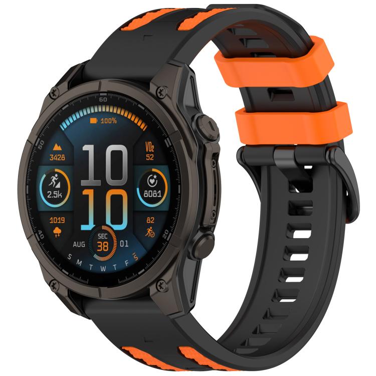 Quick Release Two Color Silicone Watch Band, For Garmin 26mm, For Garmin 22mm