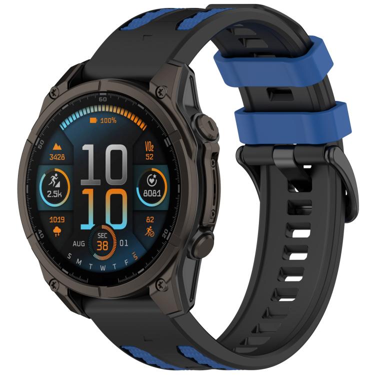Quick Release Two Color Silicone Watch Band, For Garmin 26mm, For Garmin 22mm