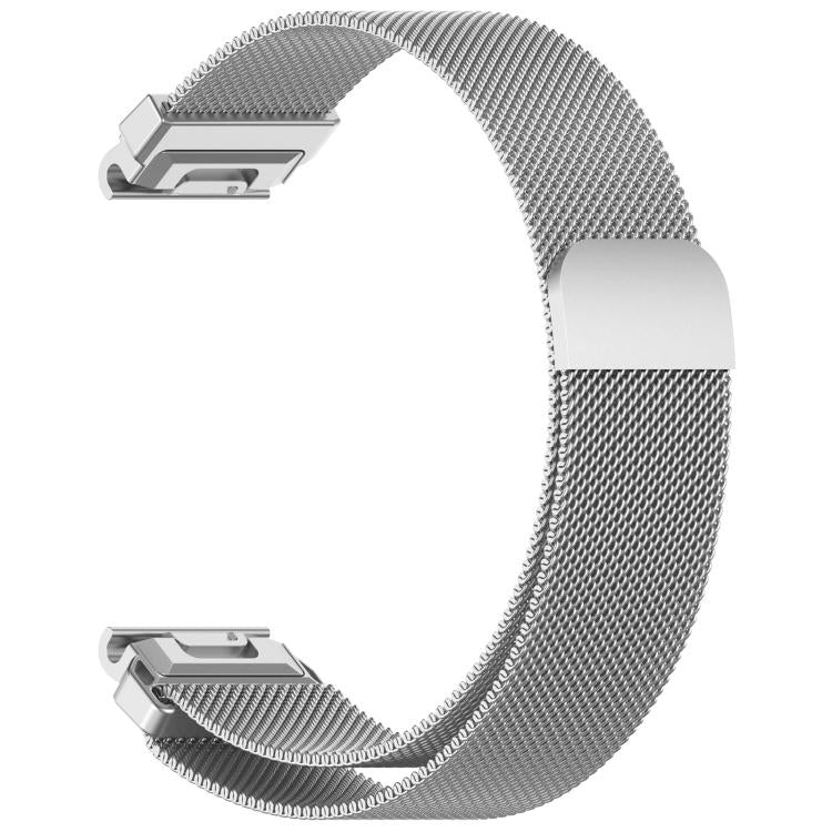 Integrated Tactix Milanese Magnetic Stainless Steel Watch Band, For Garmin 26mm, For Garmin 22mm, For Garmin 20mm