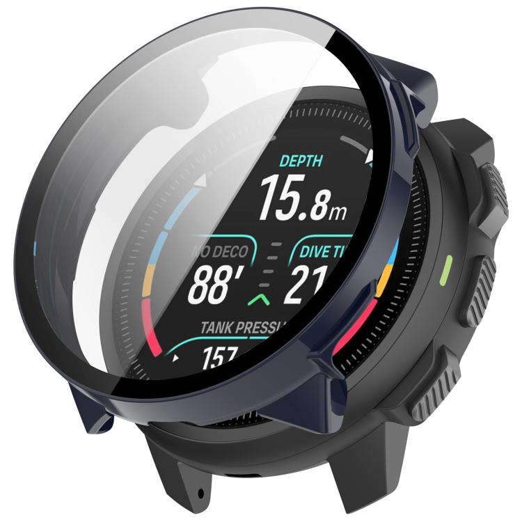 Tempered Glass Film Integrated PC Watch Protective Case, For Suunto Nautic S