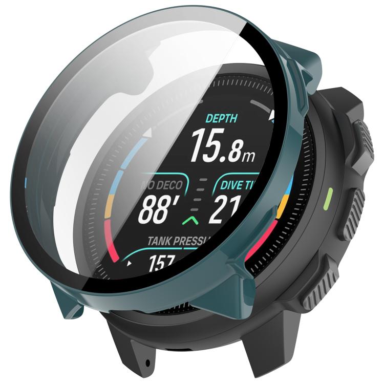 Tempered Glass Film Integrated PC Watch Protective Case, For Suunto Nautic S