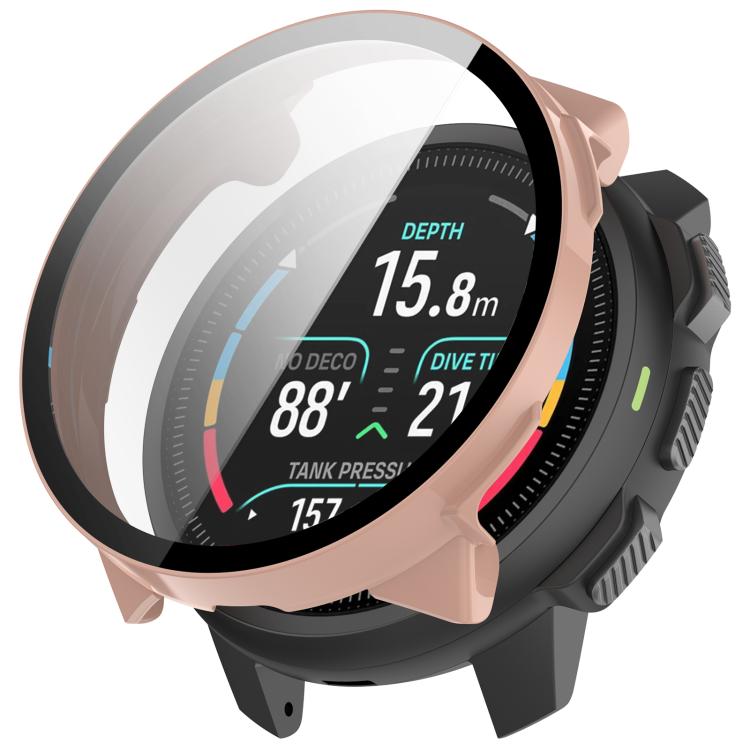 Tempered Glass Film Integrated PC Watch Protective Case, For Suunto Nautic S