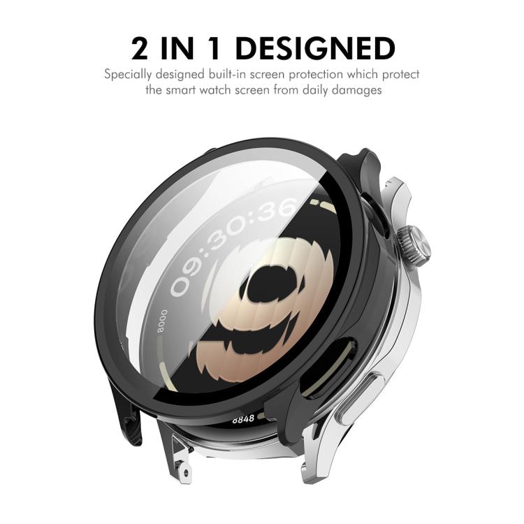 ENKAY Hat-Prince Full Coverage Tempered Glass Film Integrated PC Watch Case, For OnePlus Watch Lite, For OnePlus Watch 4