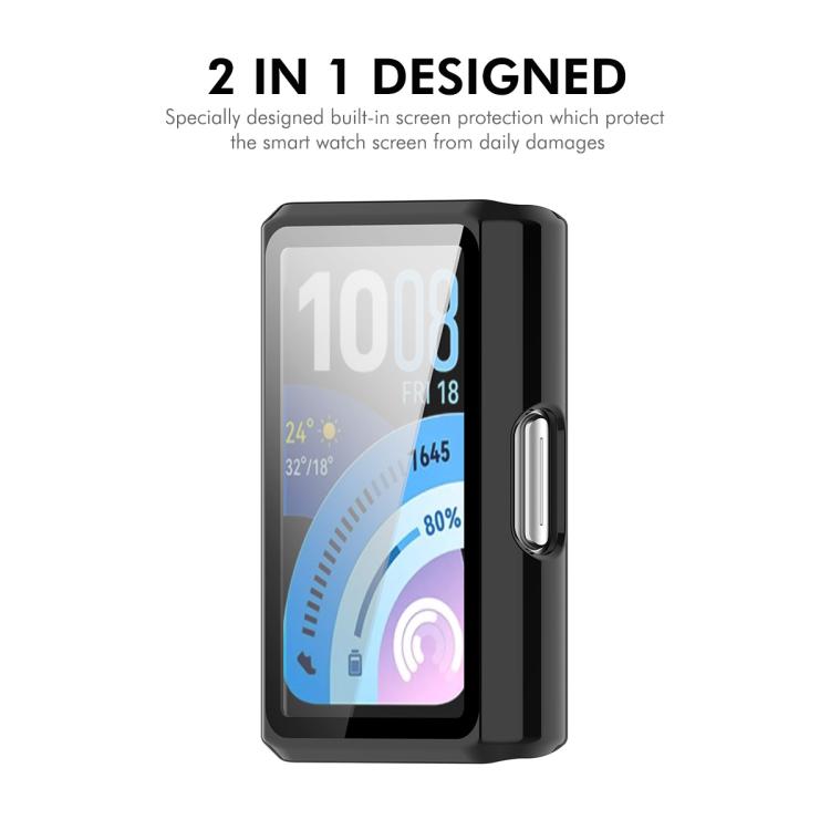 ENKAY Hat-Prince Full Coverage Tempered Glass Film Integrated PC Watch Case, For Huawei Band 11 Pro, For Huawei Band 11
