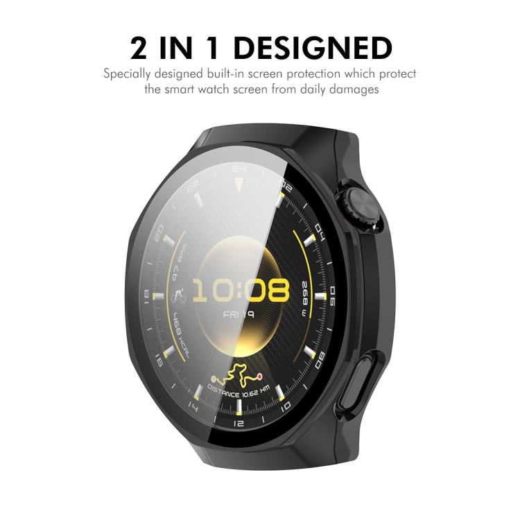 ENKAY Hat-Prince Full Coverage Tempered Glass Film Integrated PC Watch Case, For Huawei Watch GT 7 Pro 46mm, For Huawei Band 11 Pro, For Huawei Band 11