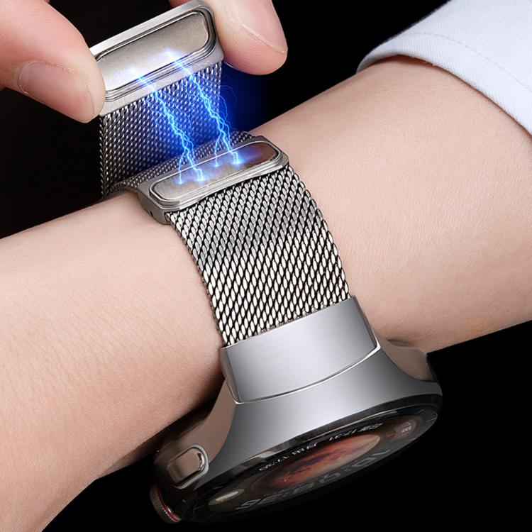 Press Button Seamless Interface Milan Magnetic Buckle Titanium Alloy Watch Band, For Huawei Watch 4 Pro