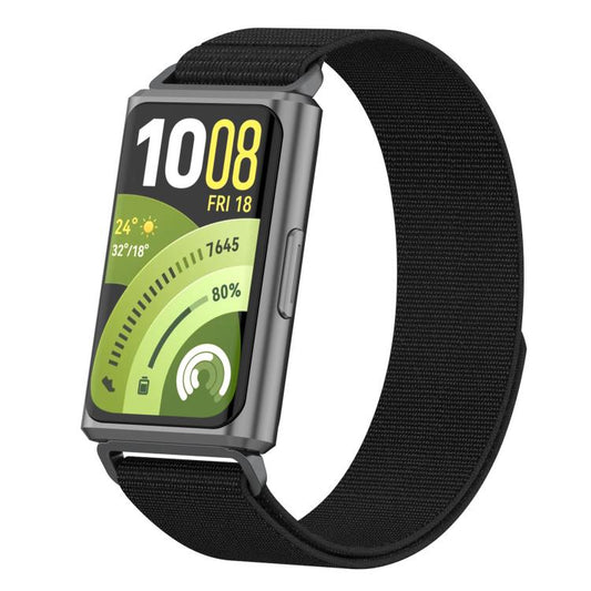 Feather Light Round Tail Nylon Loop Metal Interface Watch Band, For Huawei Band 11 / Band 11 Pro