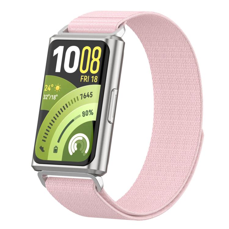 Feather Light Round Tail Nylon Loop Metal Interface Watch Band, For Huawei Band 11 / Band 11 Pro