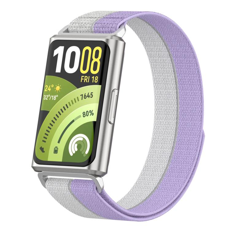 Feather Light Round Tail Nylon Loop Metal Interface Watch Band, For Huawei Band 11 / Band 11 Pro