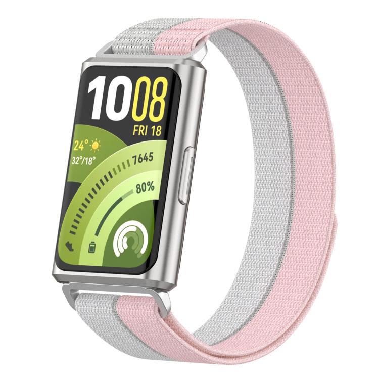 Feather Light Round Tail Nylon Loop Metal Interface Watch Band, For Huawei Band 11 / Band 11 Pro
