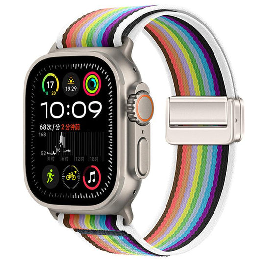 Magnetic Buckle Trail Loop Nylon Watch Band Watch Band, For Apple Watch 46mm / 49mm / 45mm / 44mm, For Apple Watch 42mm / 41mm / 40mm / 38mm